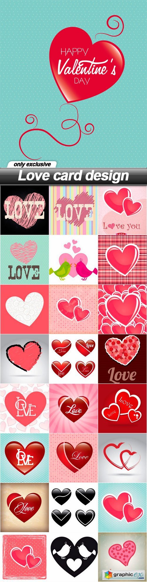 Love card design - 25 EPS
