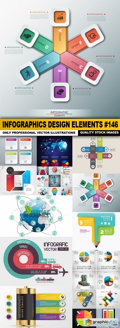 Infographics Design Elements #146 - 15 Vector