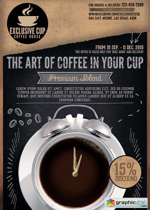  Coffee Shop Premium Business Flyer PSD Template