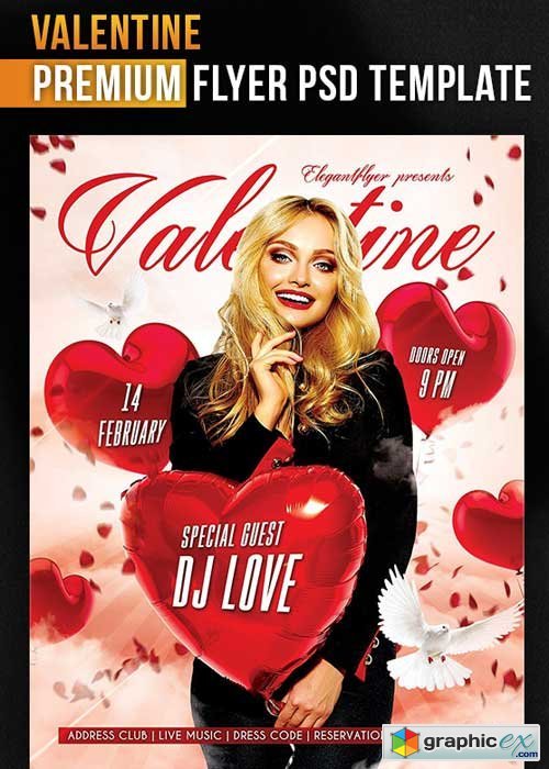  Valentine Flyer PSD Template + Facebook Cover