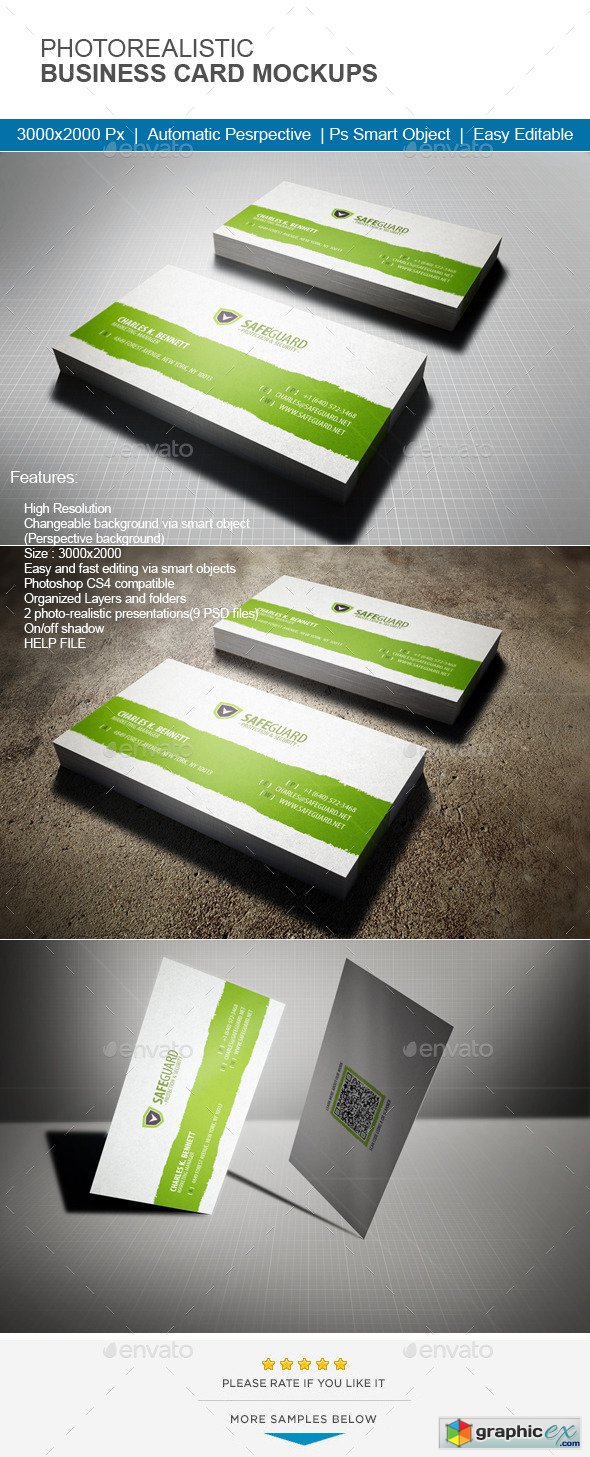 Photorealistic Business Card Mock-Up 11465057