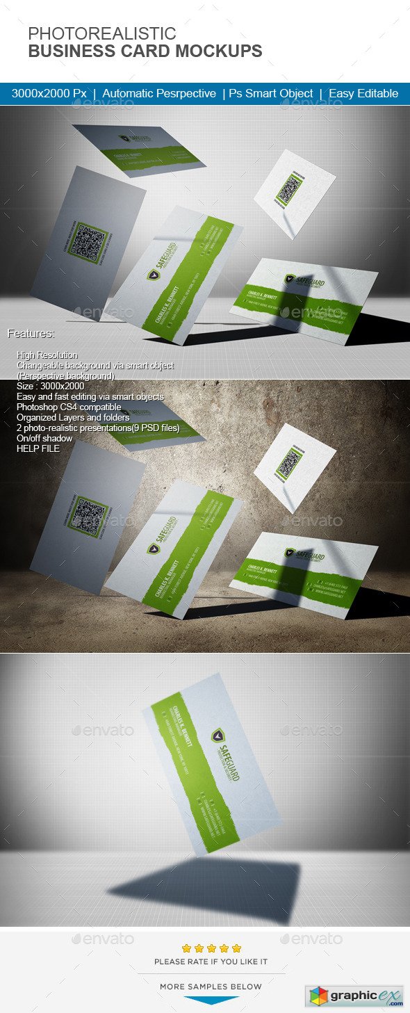Photorealistic Business Card Mock-Up 11467811