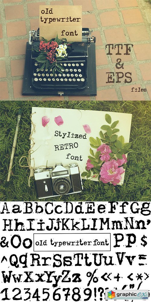 Old typewriter font 