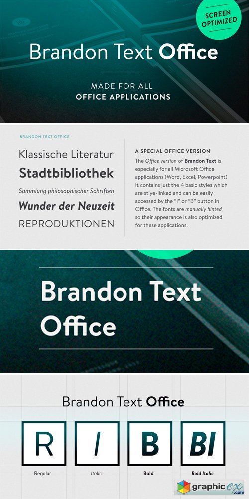 Brandon Text Office Font Family