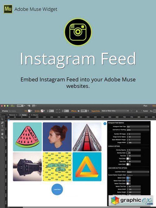 Instagram Feed Adobe Muse Widget