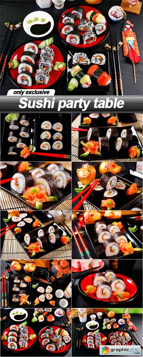 Sushi party table - 11 UHQ JPEG