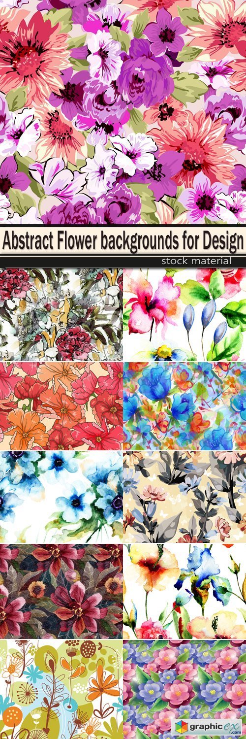 Abstract Flower backgrounds for Design