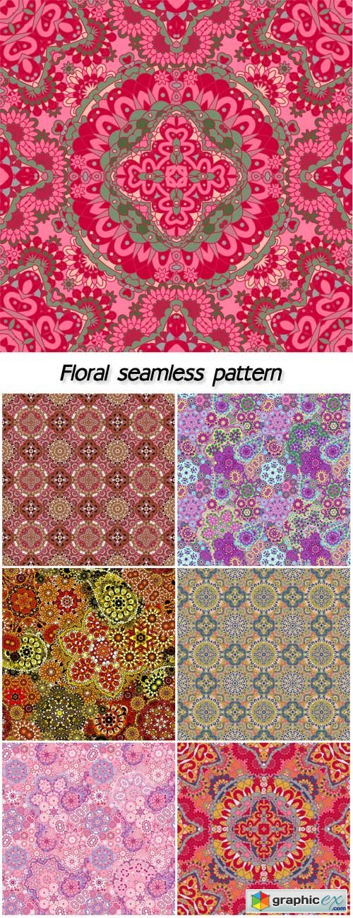 Luxury colorful floral seamless pattern background