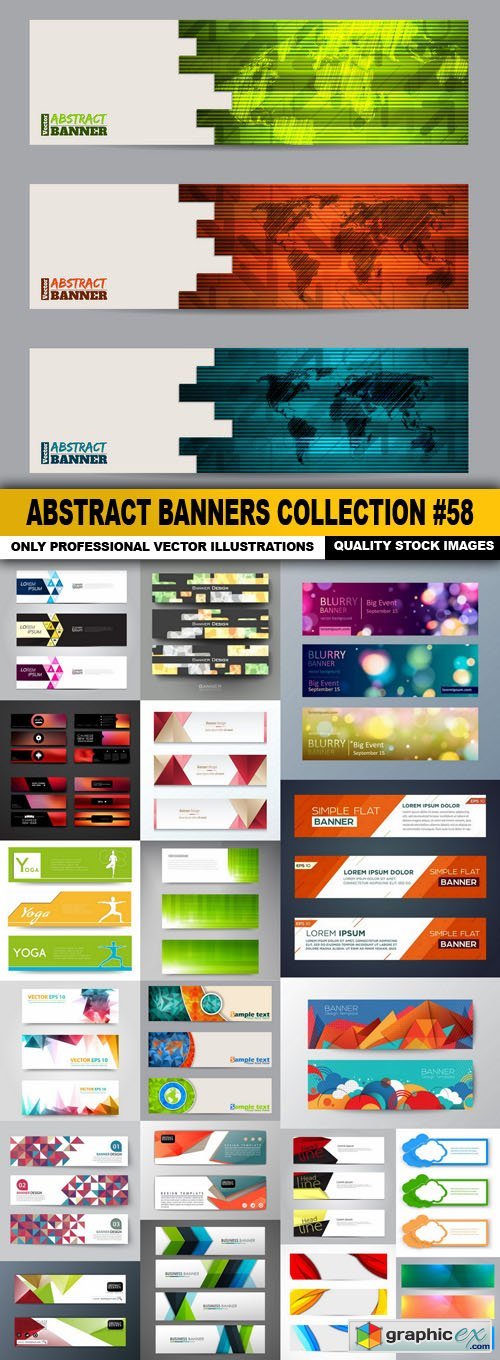 Abstract Banners Collection #58 - 20 Vectors