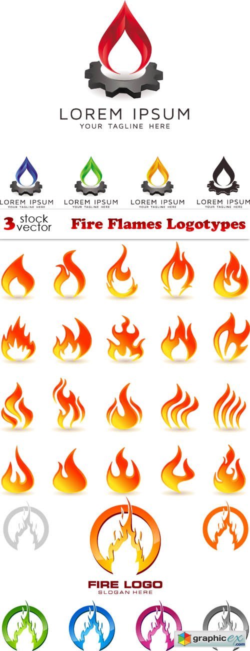 Vectors - Fire Flames Logotypes