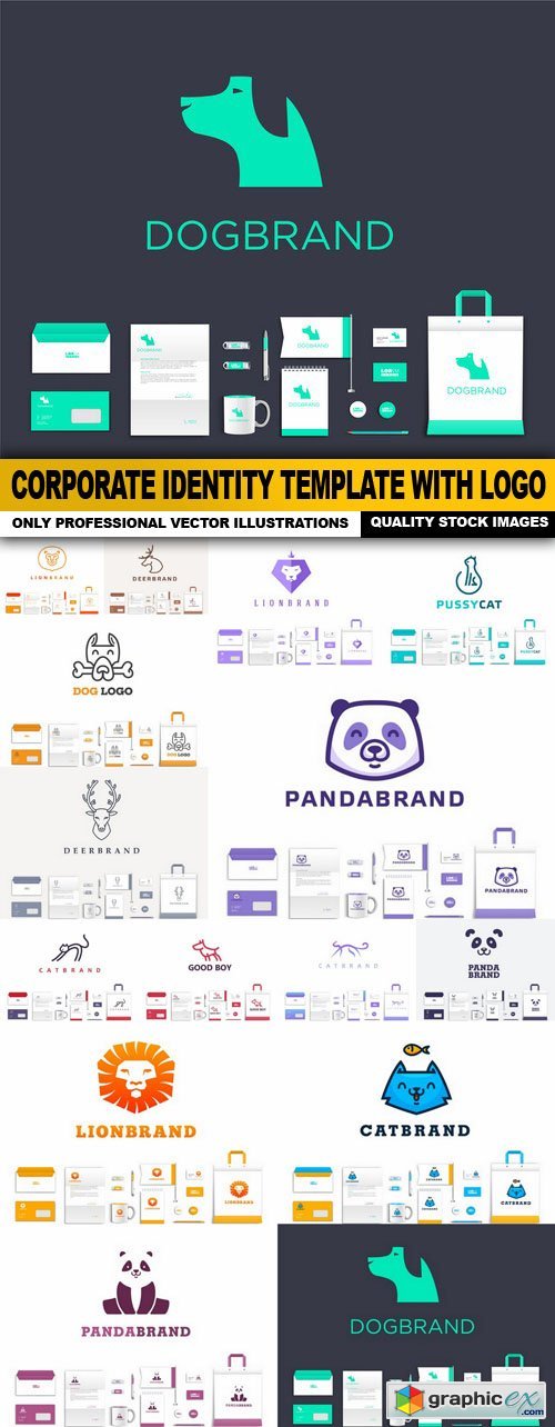 Corporate Identity Template With Logo - 15 Vector