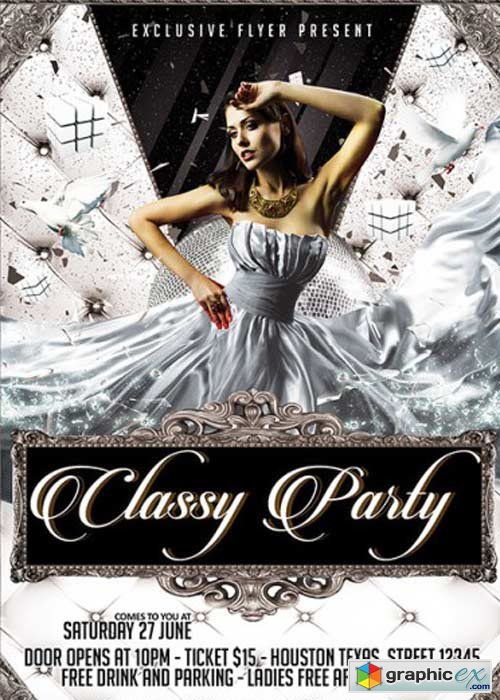  Classy Party Premium Flyer Template + Facebook Cover
