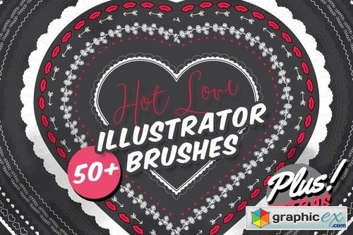 Hot Love Illustrator Brushes