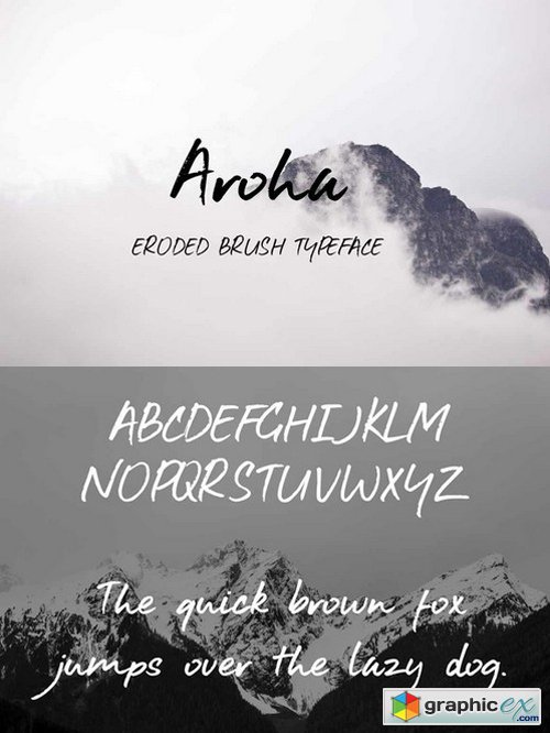  Aroha Brush Font 