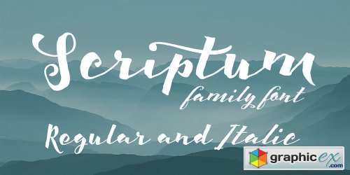 Scriptum Font Family 2 Fonts 