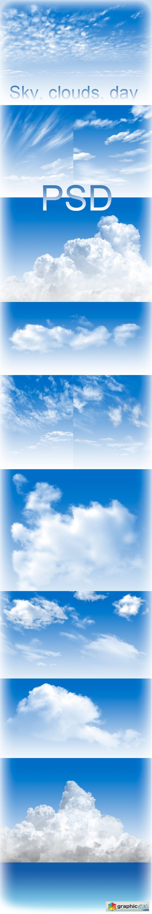 Sky, clouds, day - PSD source