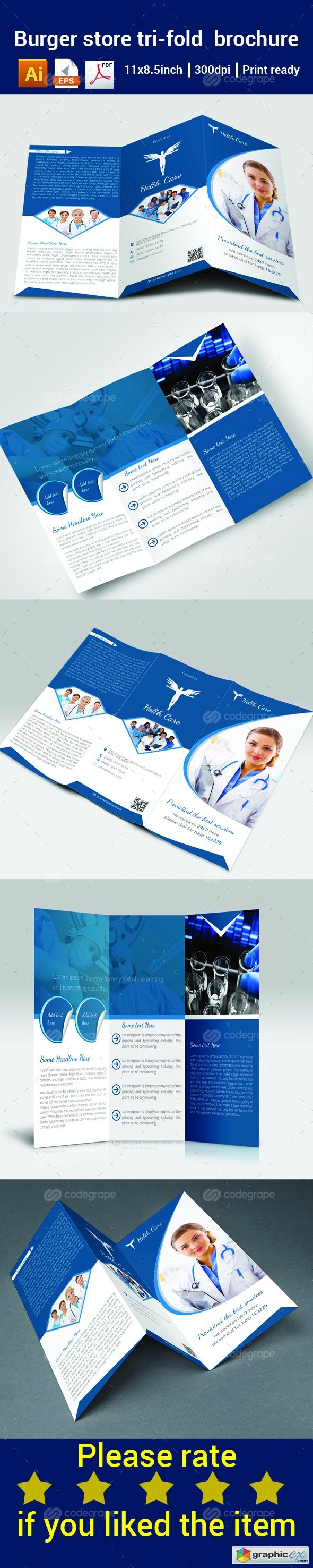  Health Care Tri-fold Brochure