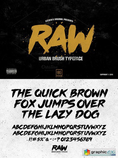 RAW - Urban Brush Typeface 