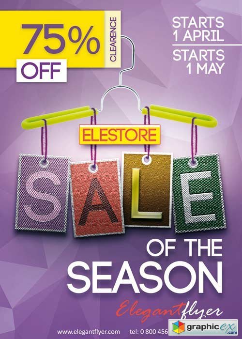  Sale of season PSD Flyer Template