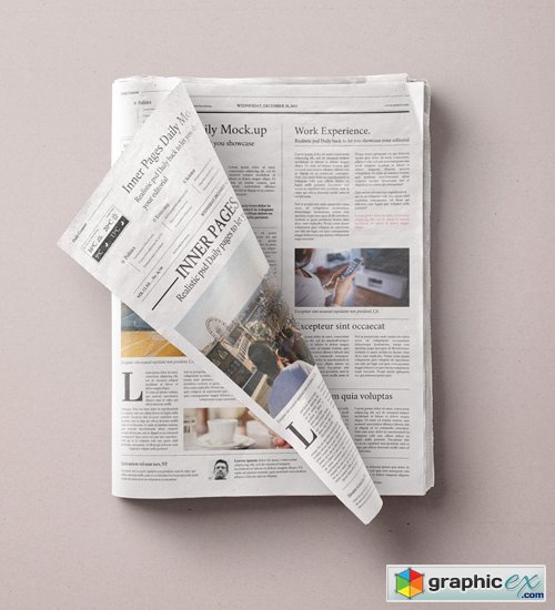  Daily Newspaper Psd Mockup Vol 4