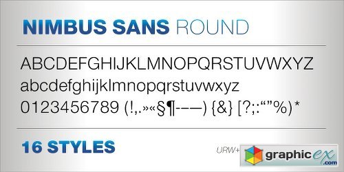 Nimbus Sans Round Font Family 16 Font 