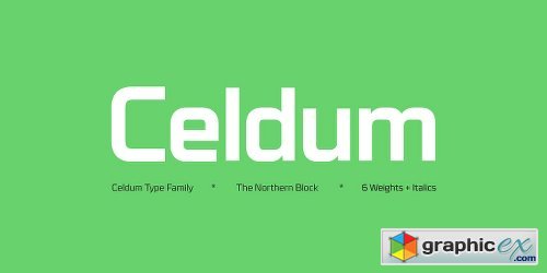Celdum Font Family 12 Fonts 
