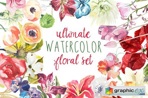 Ultimate Watercolor Floral Set