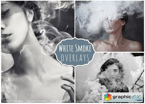 White Smoke Photoshop Overlays