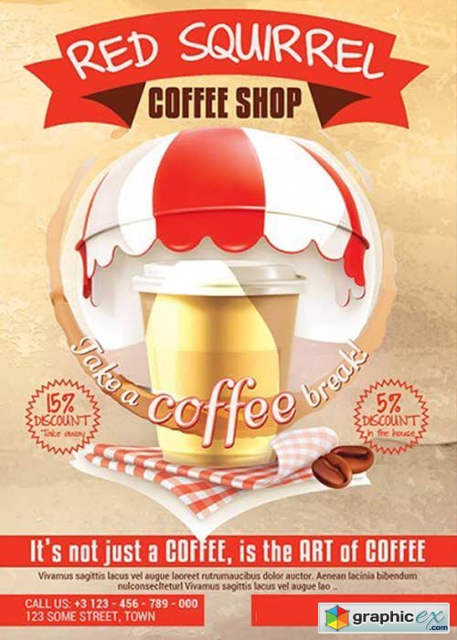 Coffee Shop Premium Flyer Template
