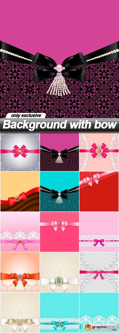 Background with bow - 15 EPS