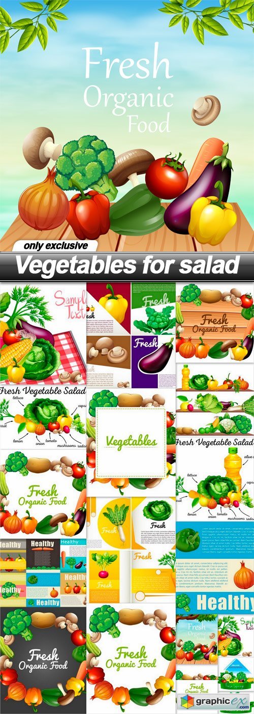 Vegetables for salad - 19 EPS