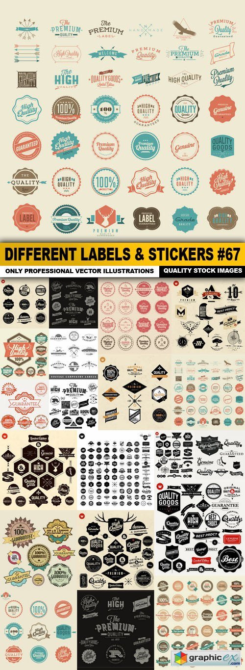 Different Labels & Stickers #67 - 20 Vector