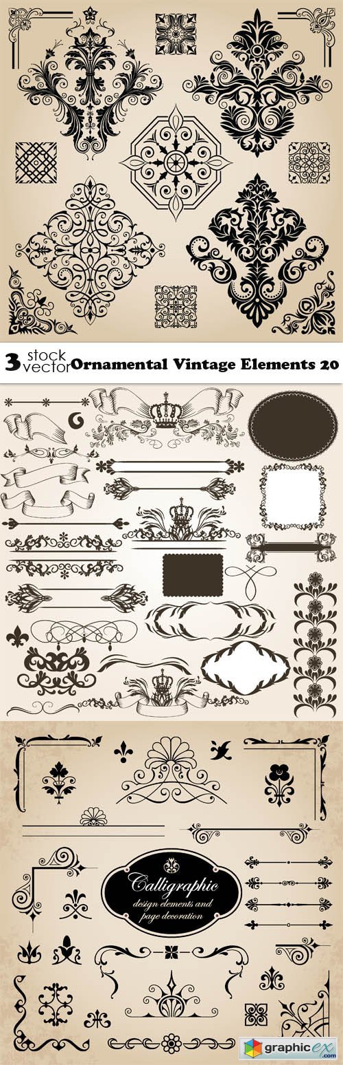 Vectors - Ornamental Vintage Elements 20