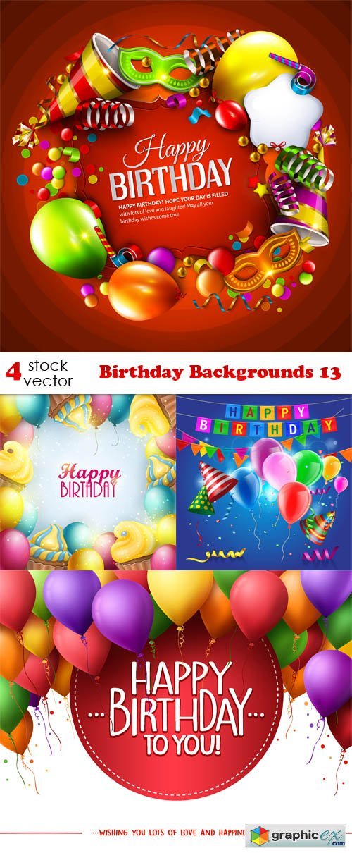 Vectors - Birthday Backgrounds 13