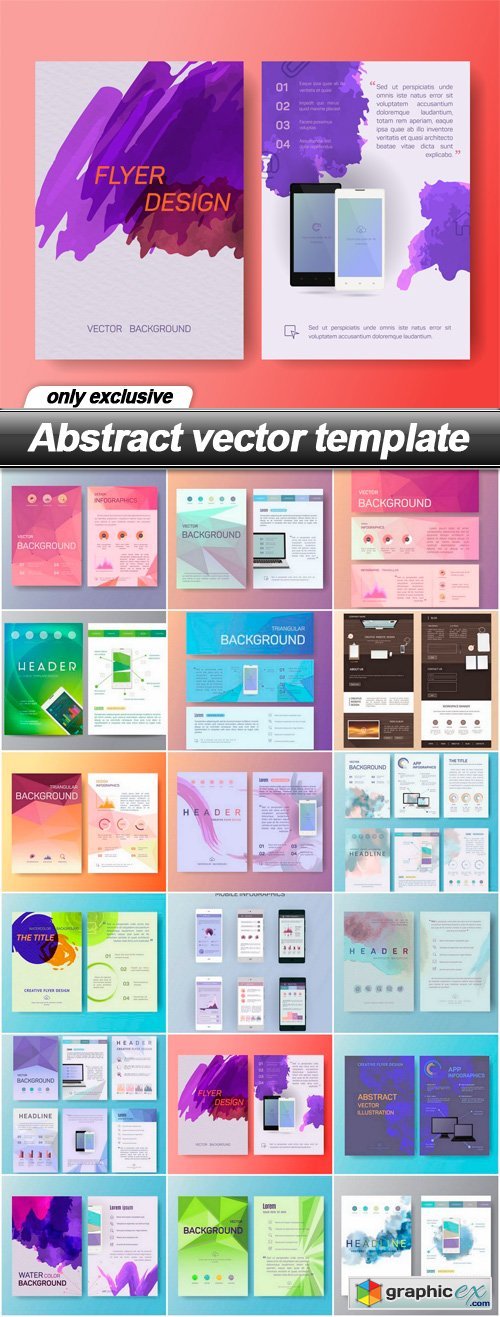 Abstract vector template - 18 EPS