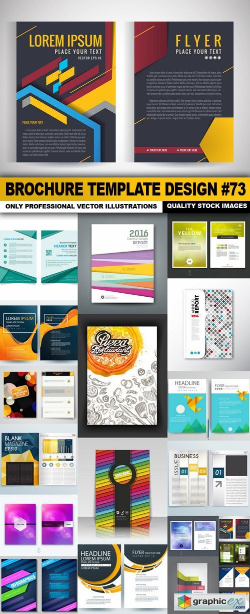 Brochure Template Design #73 - 20 Vector
