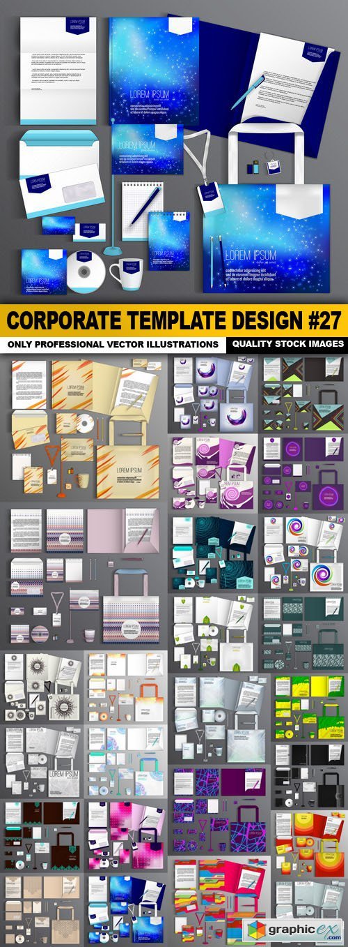 Corporate Template Design #27 - 25 Vector