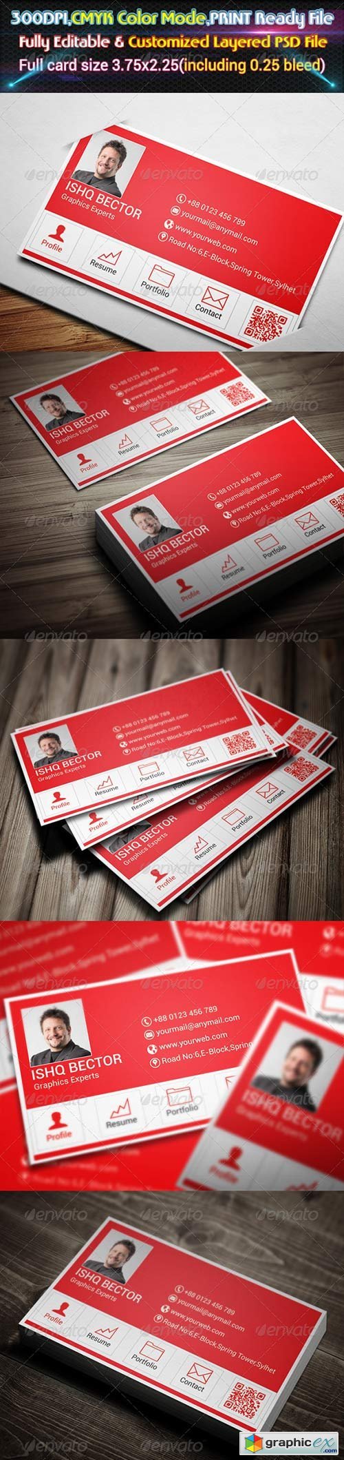 Red Business Card 6135171