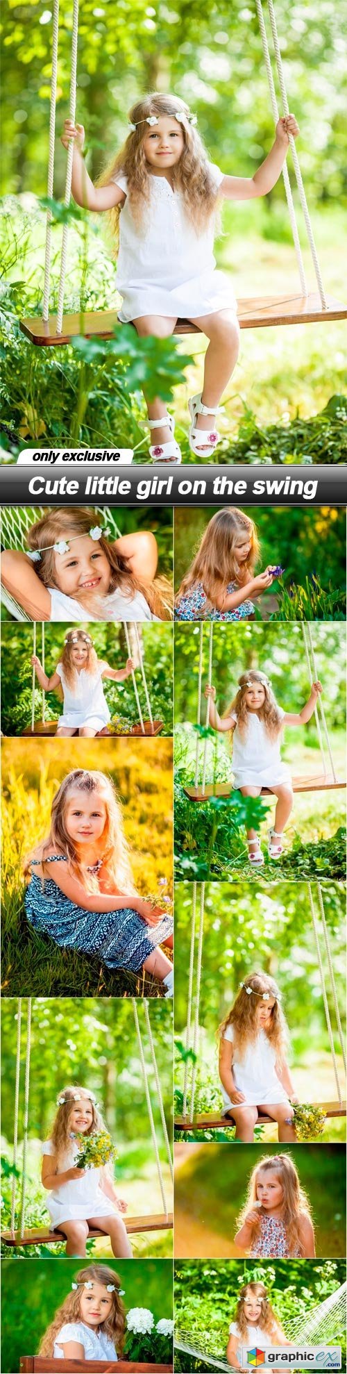 Cute little girl on the swing - 10 UHQ JPEG