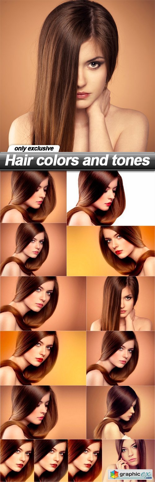 Hair colors and tones - 12 UHQ JPEG