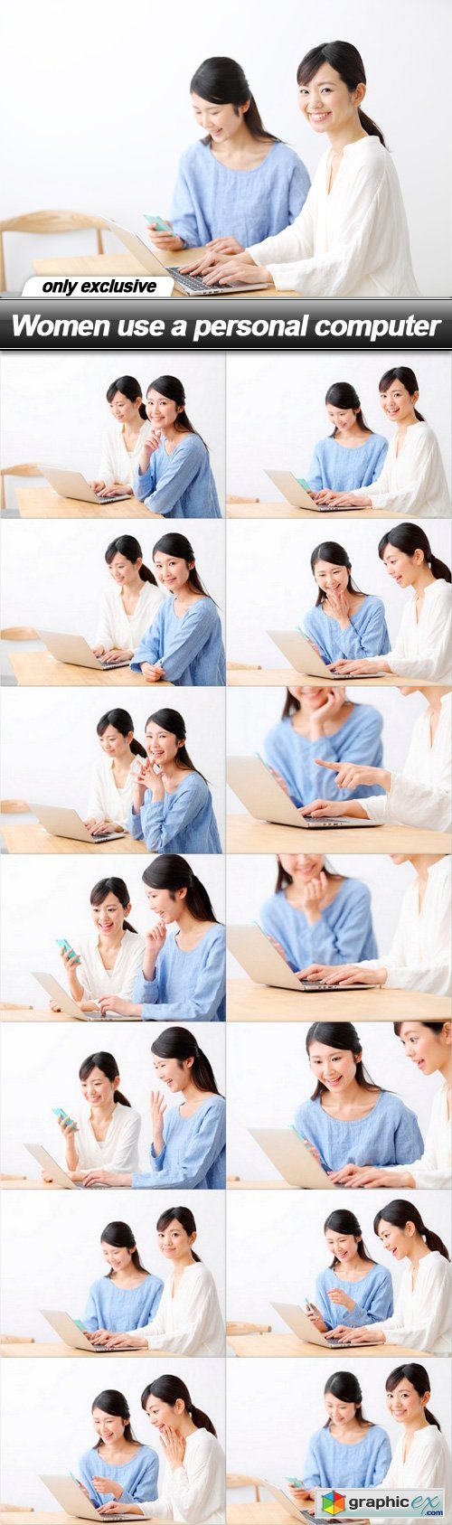 Women use a personal computer - 15 UHQ JPEG