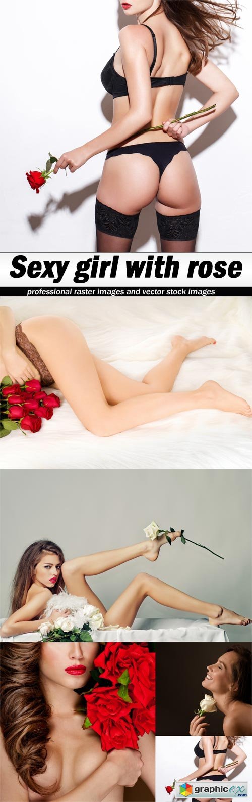Sexy girl with rose