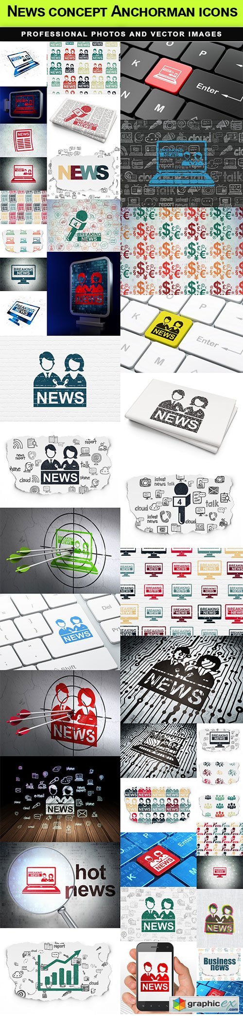 News concept Anchorman icons
