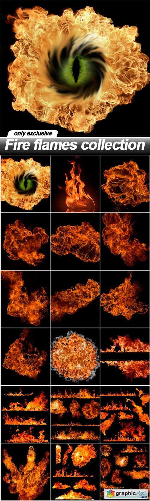Fire flames collection - 18 UHQ JPEG