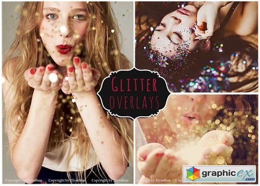 Blowing Glitter Photoshop Overlay