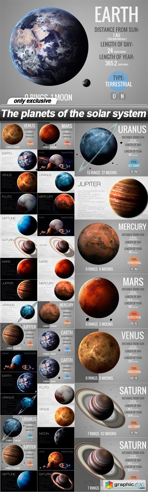 The planets of the solar system - 39 UHQ JPEG