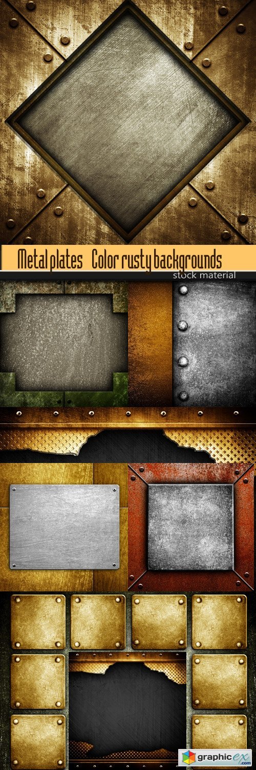 Metal plates - Color rusty backgrounds