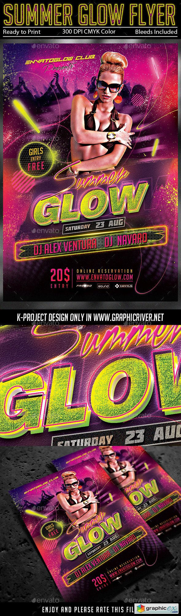Summer Glow Party Flyer