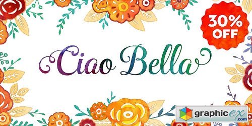 Ciao Bella Font Family 5 FONTS