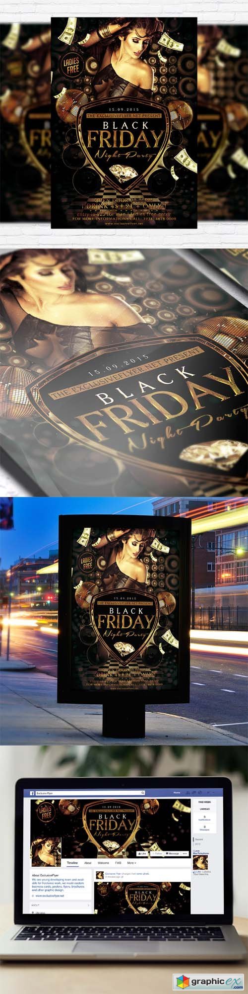 Black Friday - Flyer Template + Facebook Cover